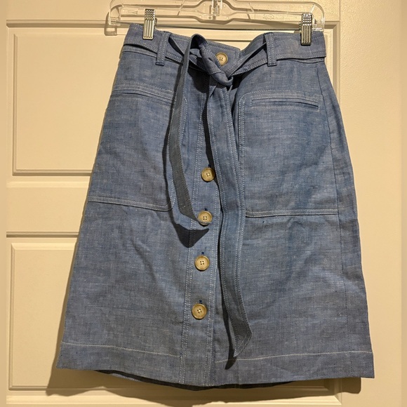 J. Crew Dresses & Skirts - Blue Button-Front Women's Skirt